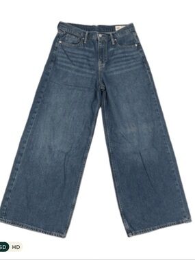 GAP Baggy Mid Rise Flare Jeans - Blue Denim
